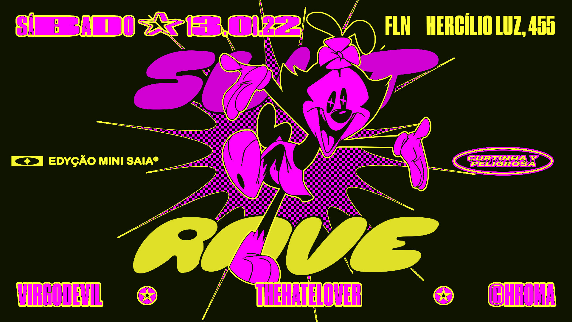 Slut Rave Edyção Mini Saia