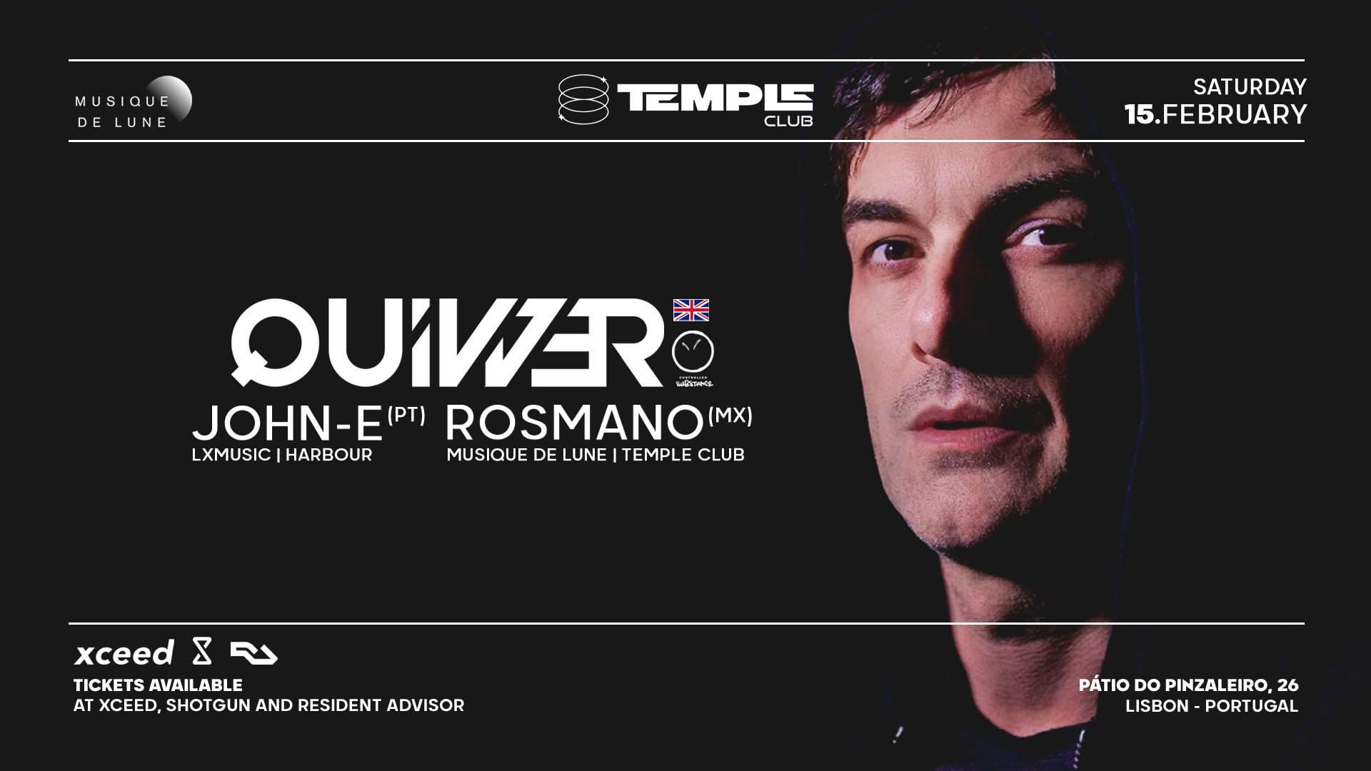 Temple X Musique De Lune: Quivver, John-E & Rosmano