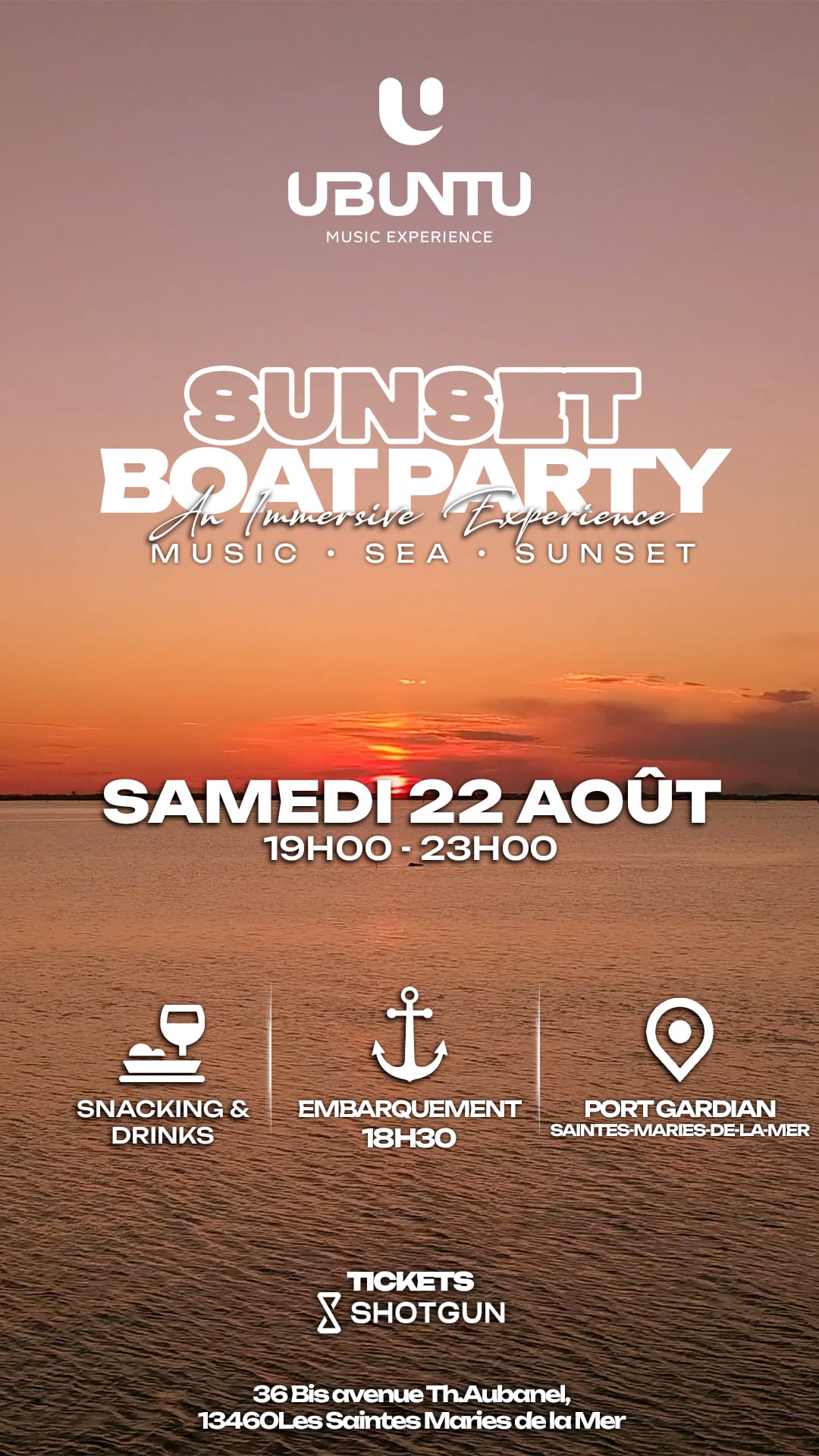 Sunset Boat Party X Ubuntu Music Experience