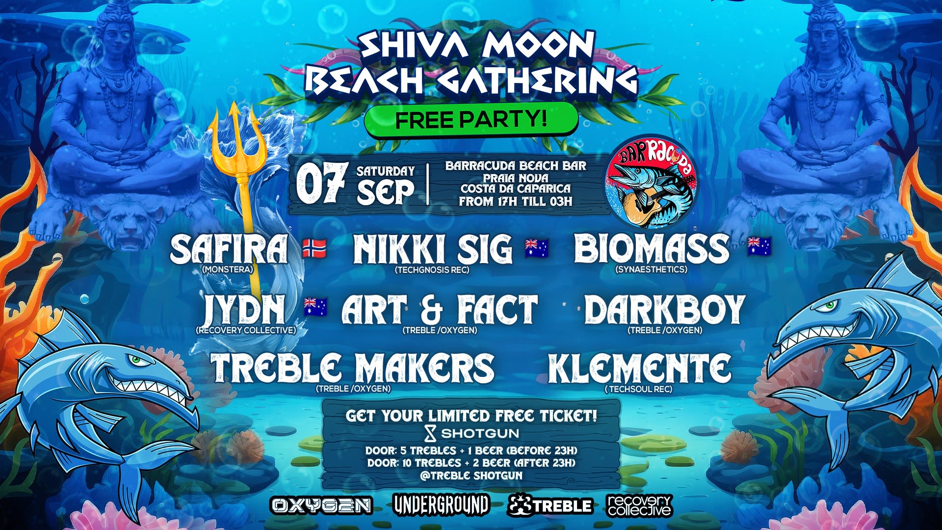 Shiva Moon Beach Gathering - International Free Party