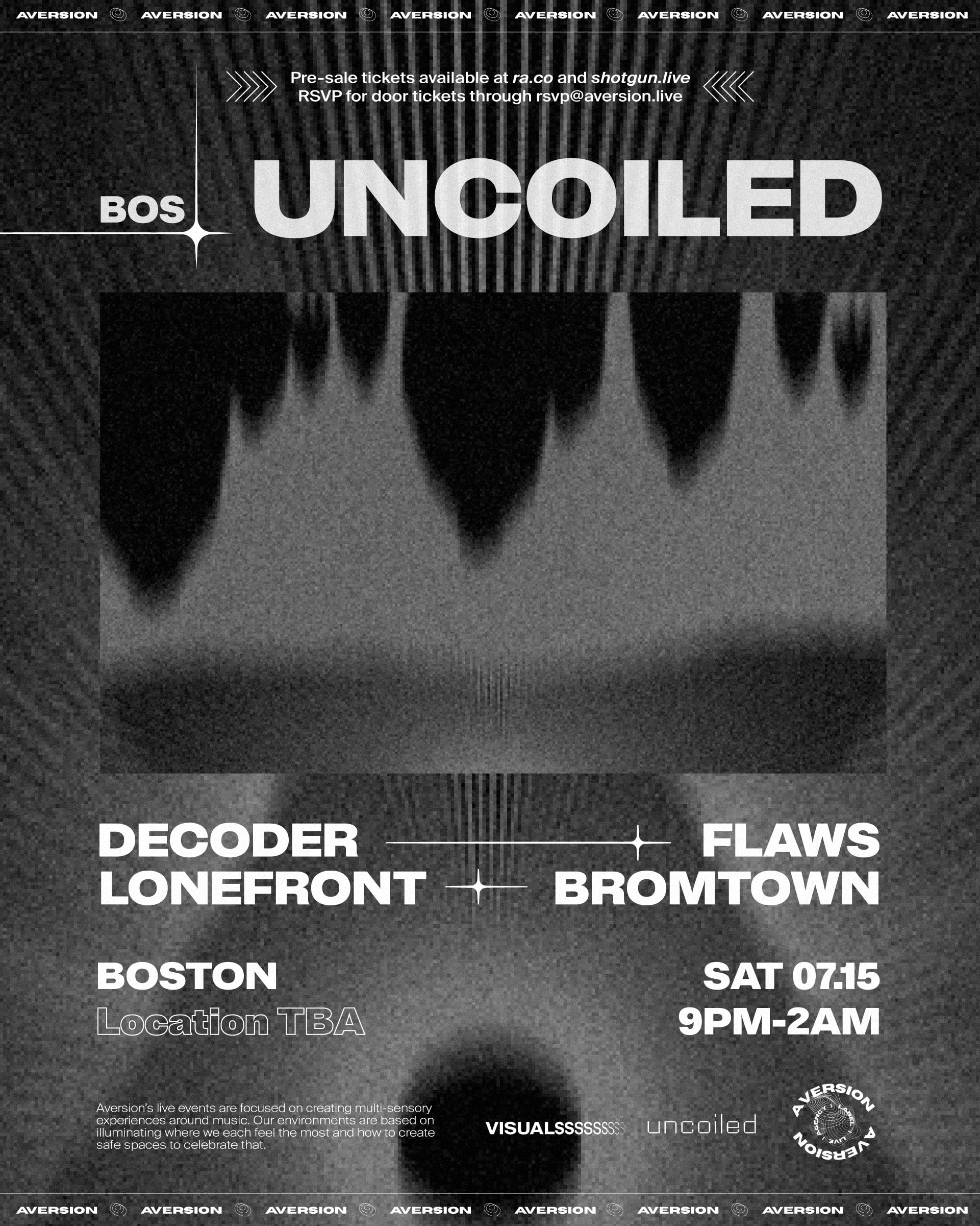 Aversion: Uncoiled (Bos) - Decoder, Flaws (Uk), Lonefront +