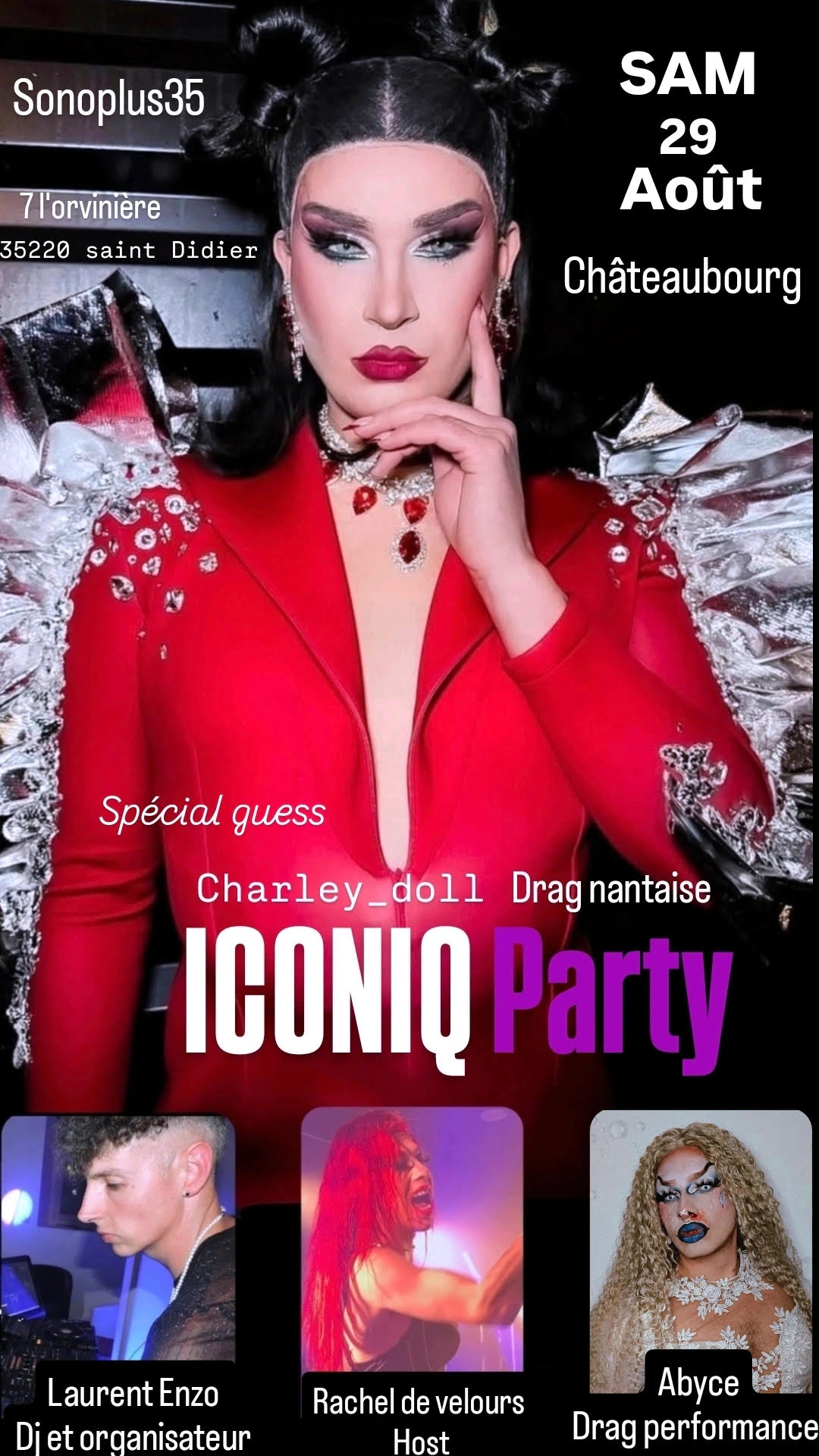Iconiq Party Châteaubourg - Show Drag Charley Doll
