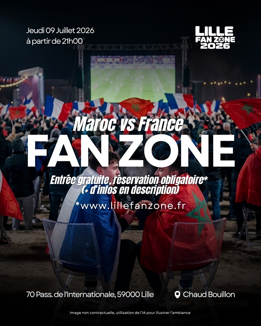 Maroc Vs France : Fanzone Coupe Du Monde 2026