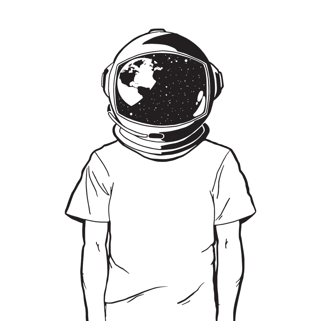 astronaut helmet drawing tumblr