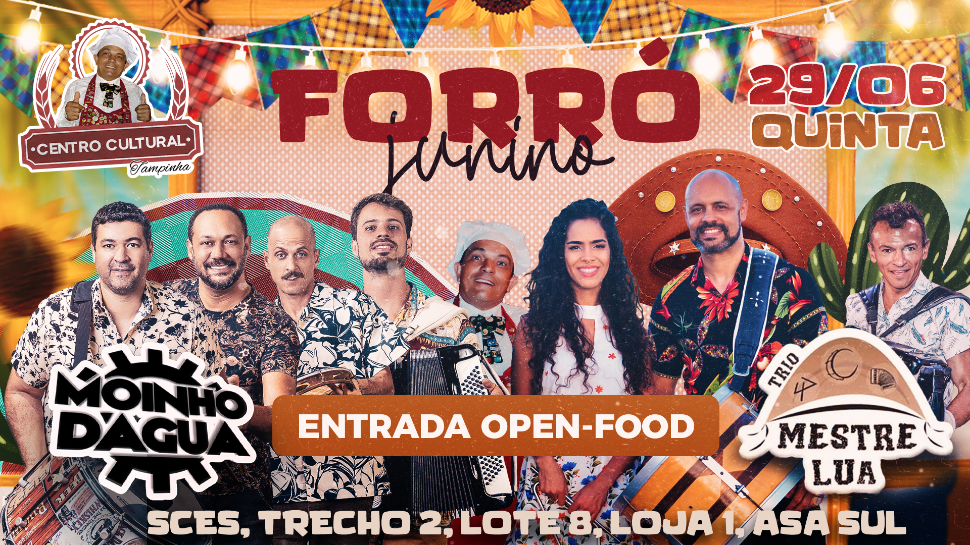 Vem aí a maior e Melhor Festa Junina da Central Flórida. Dia 25 Junho a  partir da 3PM. Muita comida típica e Forró com a banda @cravoecanelaoficial  Venham e traga mais um