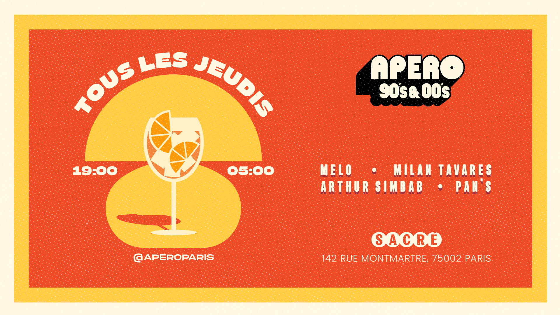 🎫 Apero 90's-00's - Jeudi 26 Octobre 2023 | Shotgun Tickets