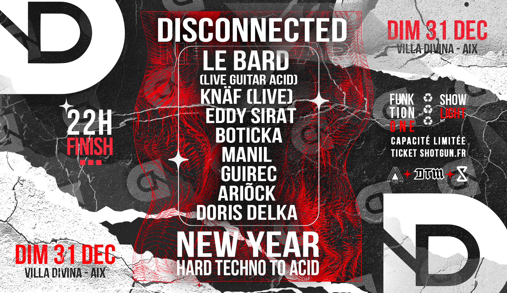 DISCONNECTED NYE 2K24, Aix-en-Provence · Shotgun Tickets