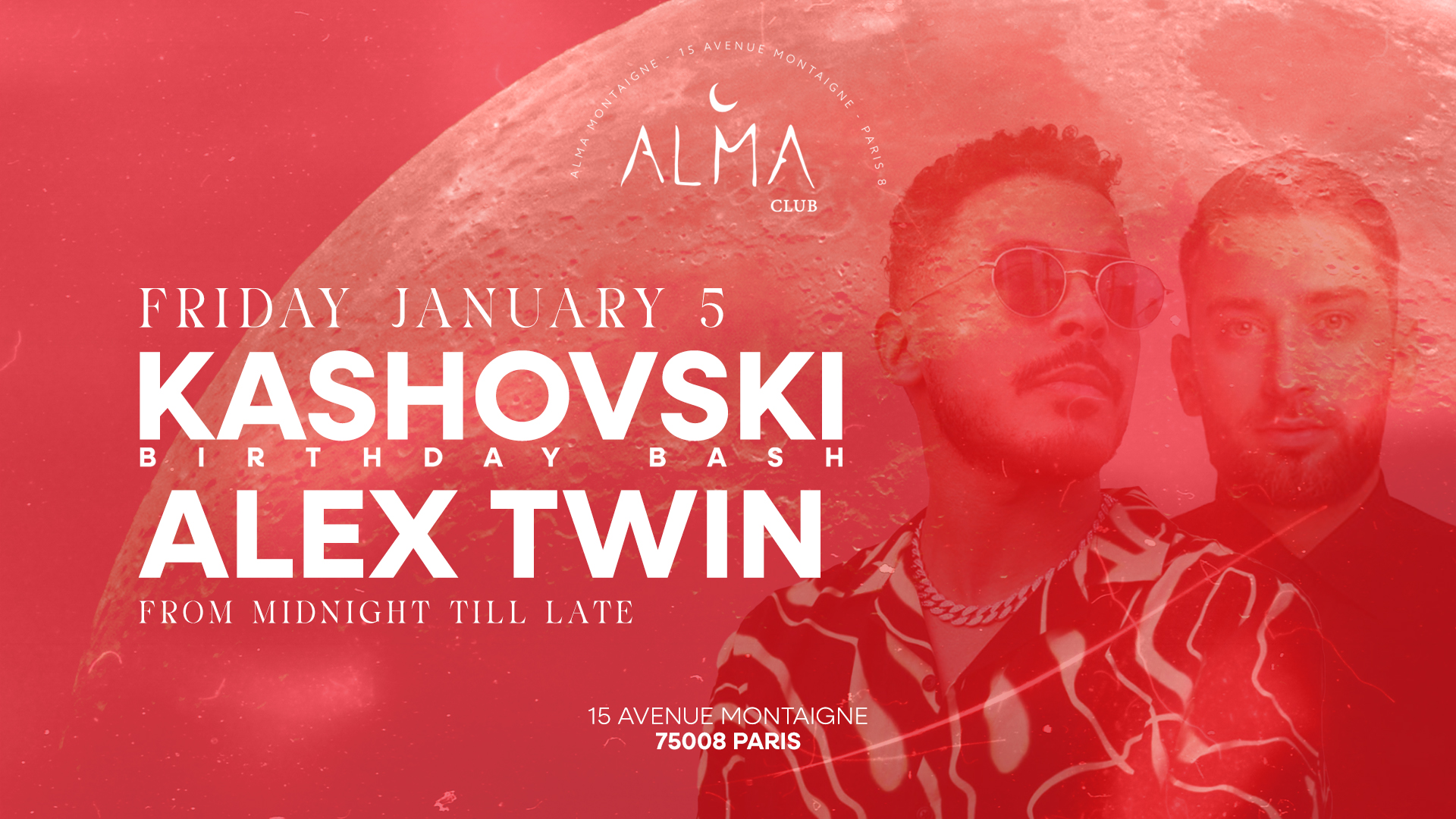 ALMA CLUB INVITES KASHOV Paris Shotgun Tickets