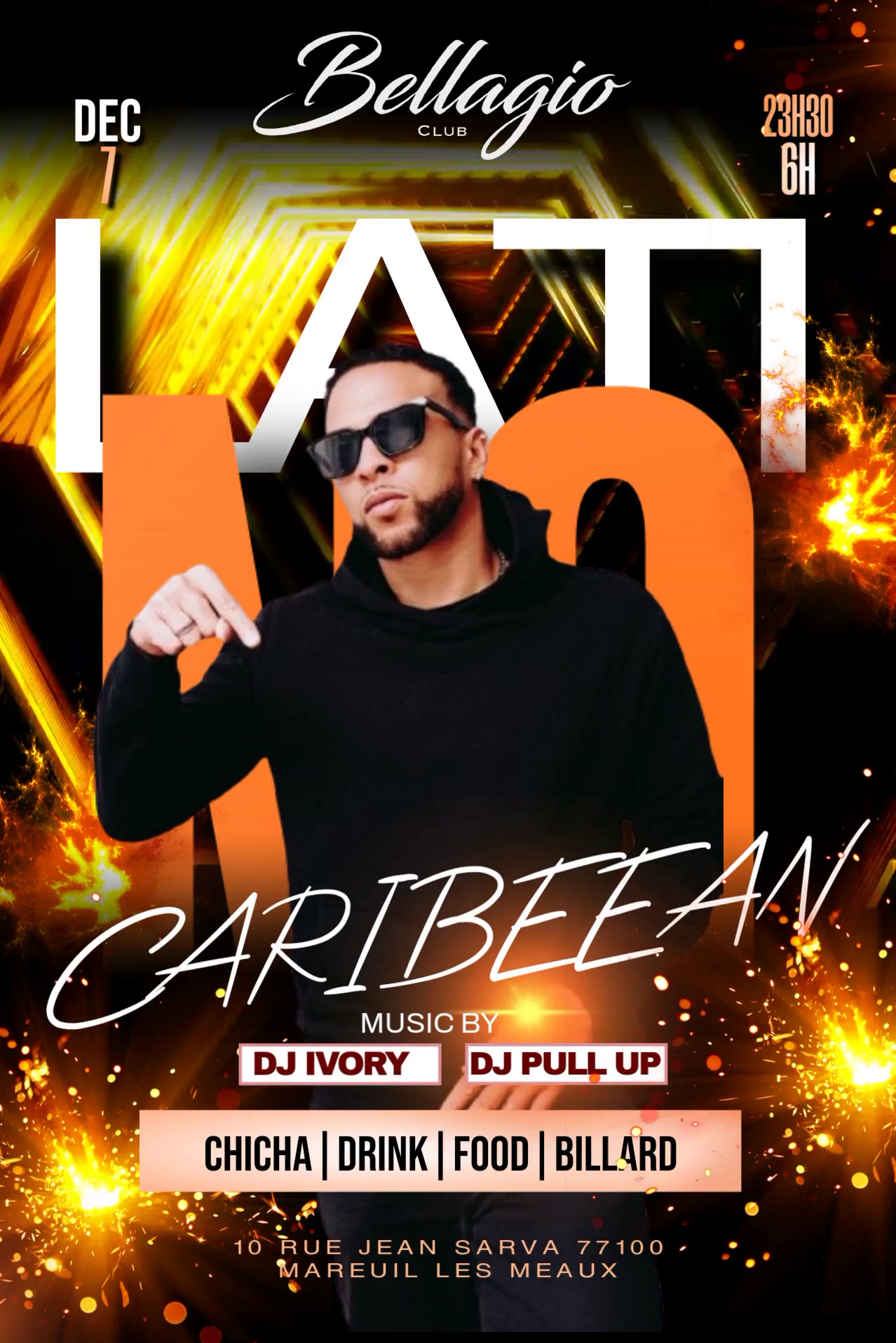 Dj Ivory Latino Caribeean Au Bellagio Club Mareuil Les Meaux Tickets de Shotgun