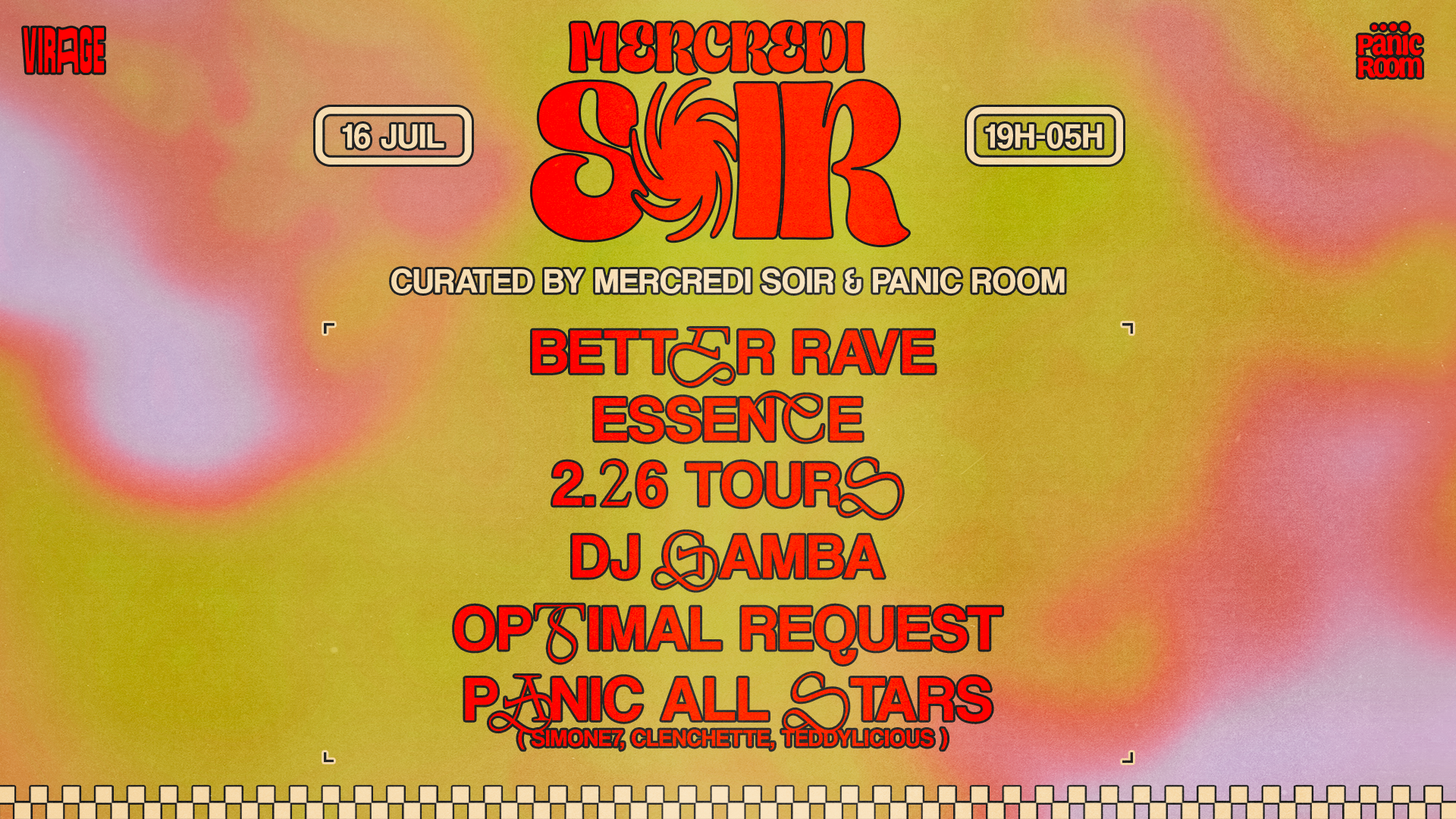 MERCREDI SOIR x PANIC ROOM