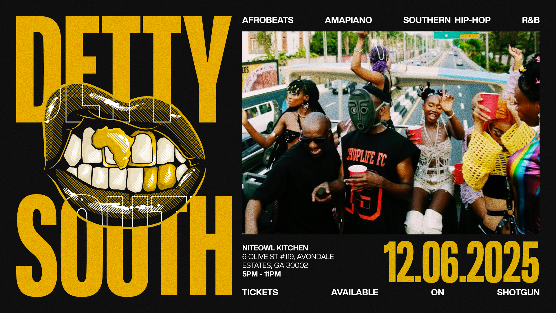 Detty South Upcoming Events · Shotgun