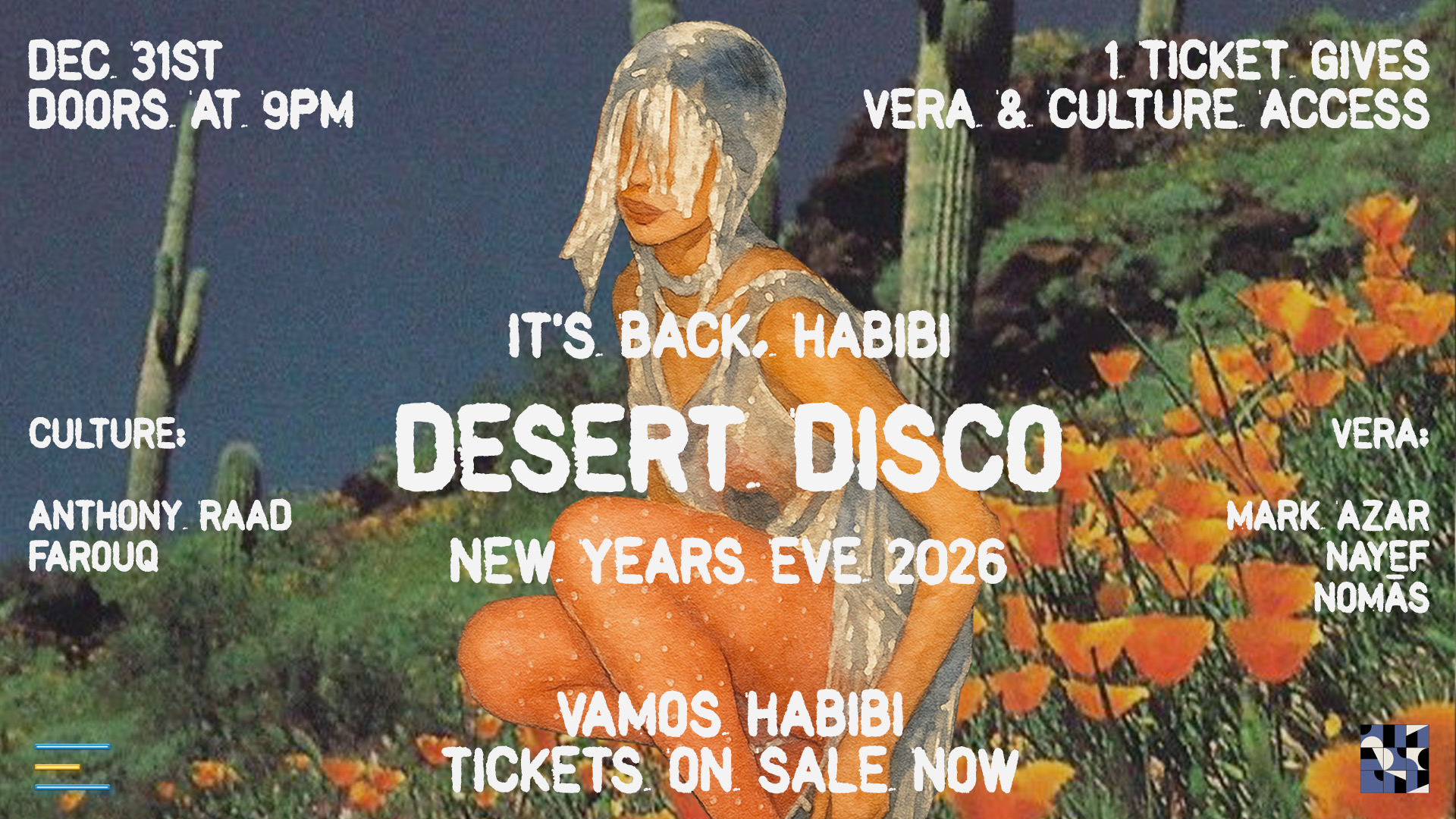 Nye Desert Disco 2026, Washington · Shotgun Tickets