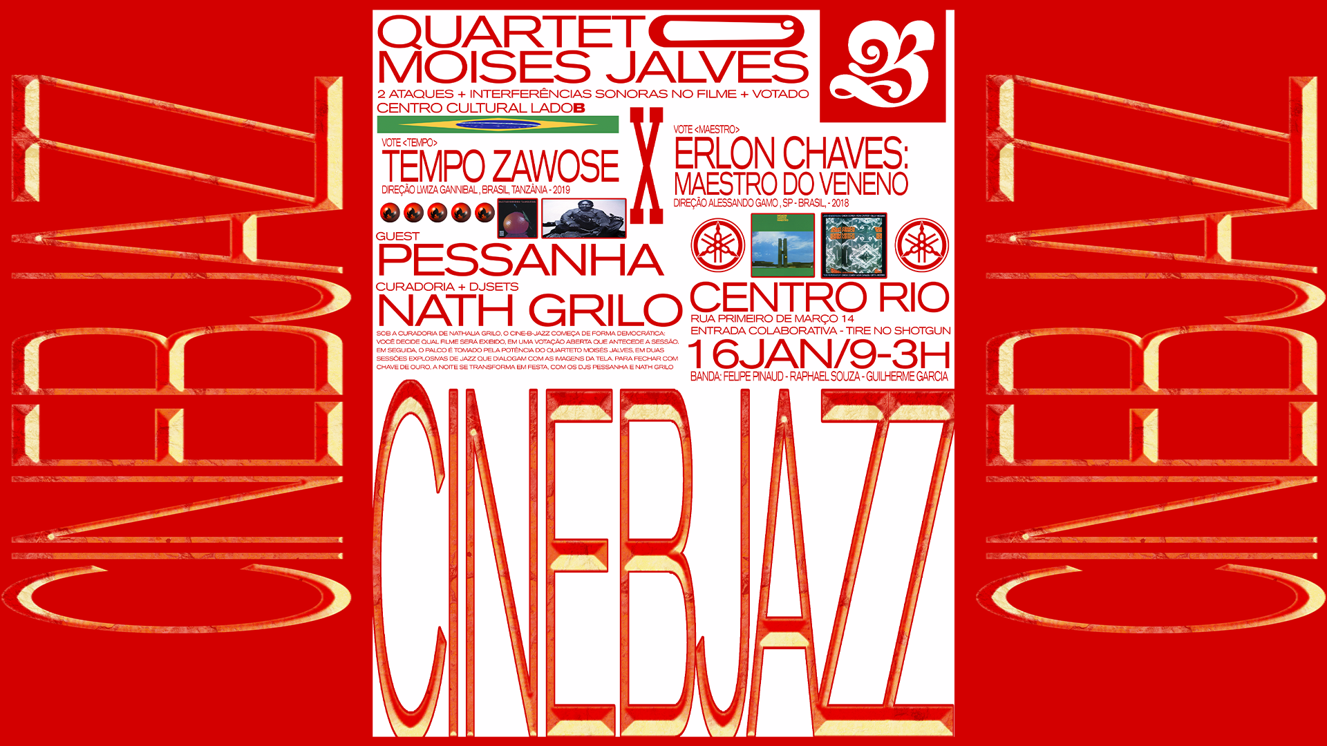 Cine-B-Jazz [Quarteto Moisés Jalves + Nath Grilo + Pessanha]