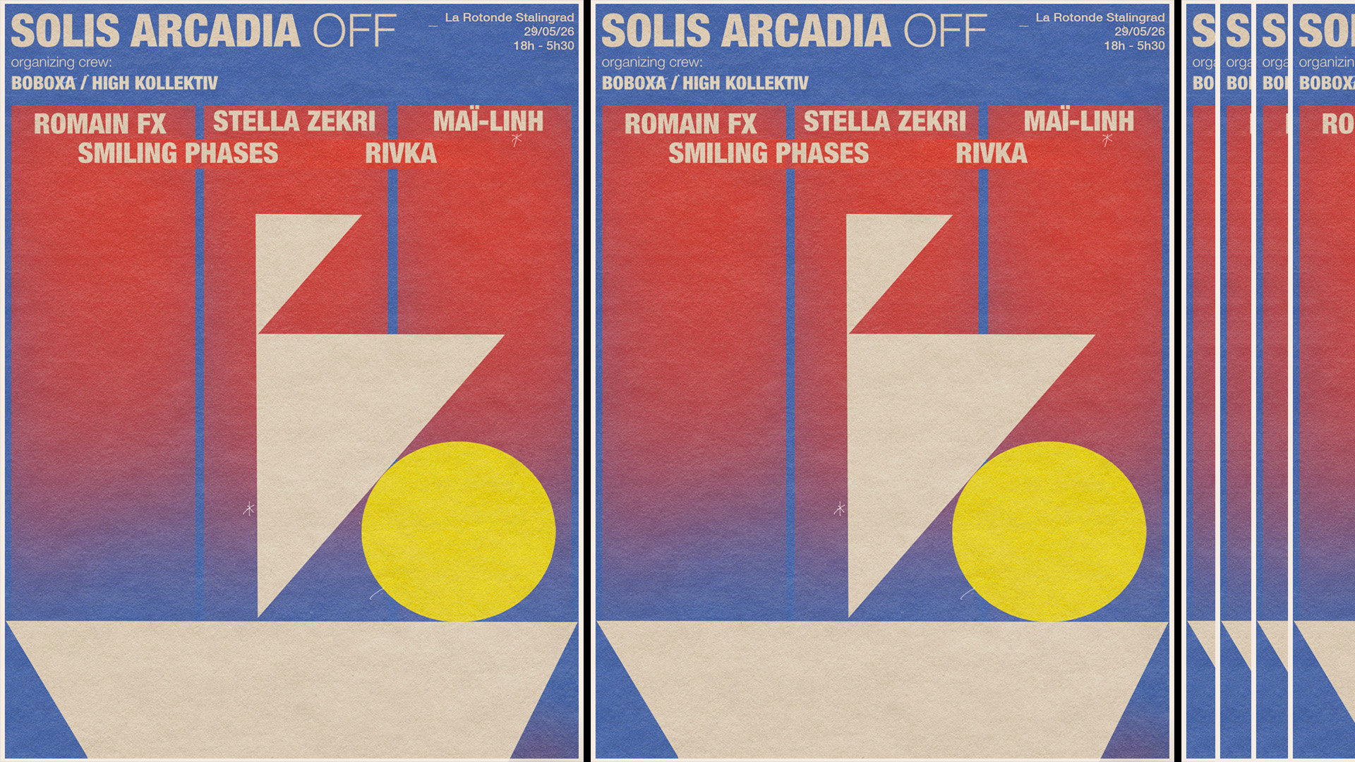 Solis Arcadia Off · Open Air: Romain FX, Stella Zekri & More
