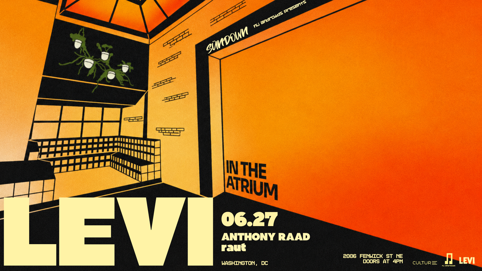 Nü Androids Presents Sündown: Levi, Washington · Ingressos Shotgun