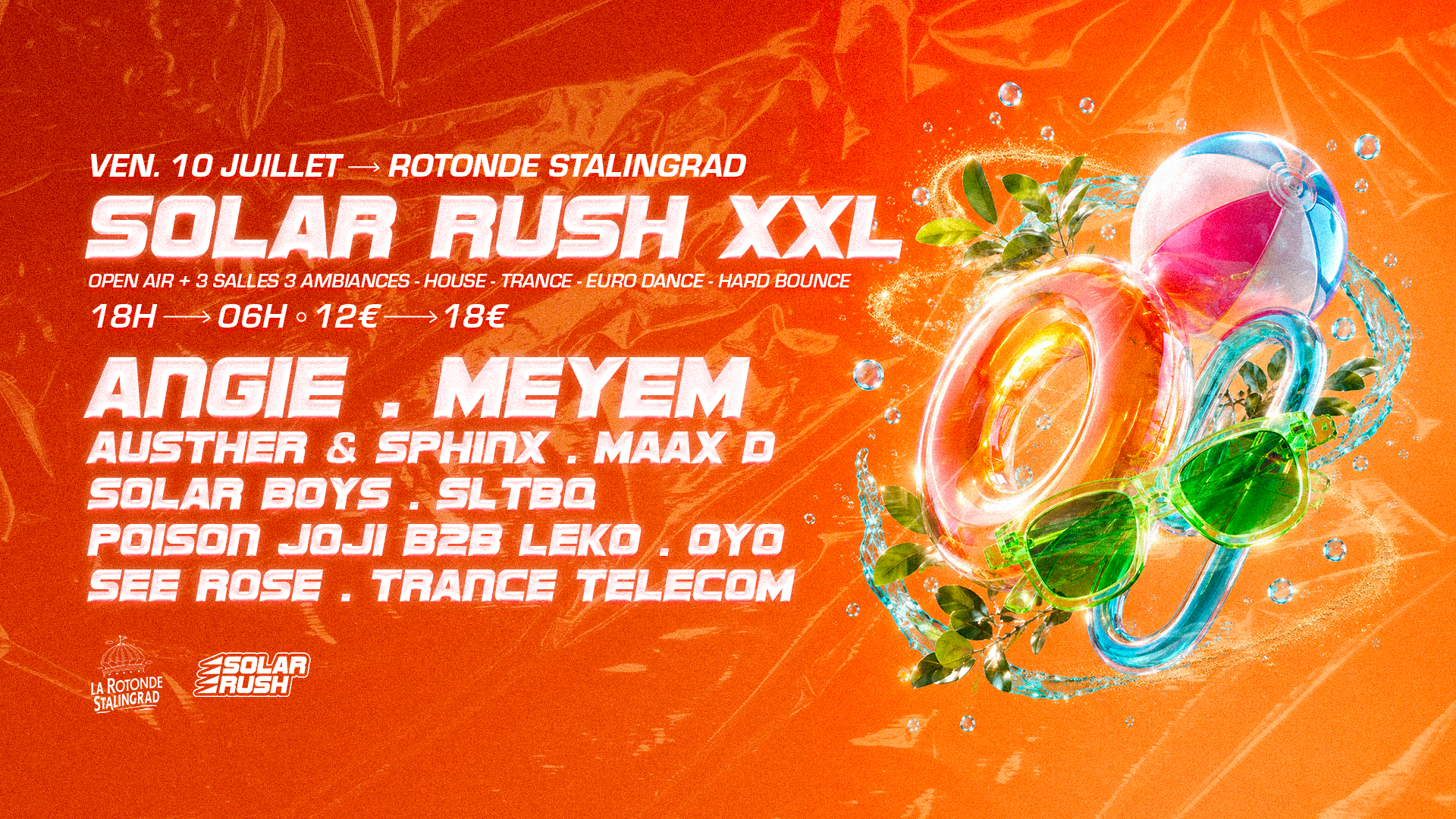 SOLAR RUSH OPEN-AIR & CLUB XXL W/ Meyem- Angie & more…
