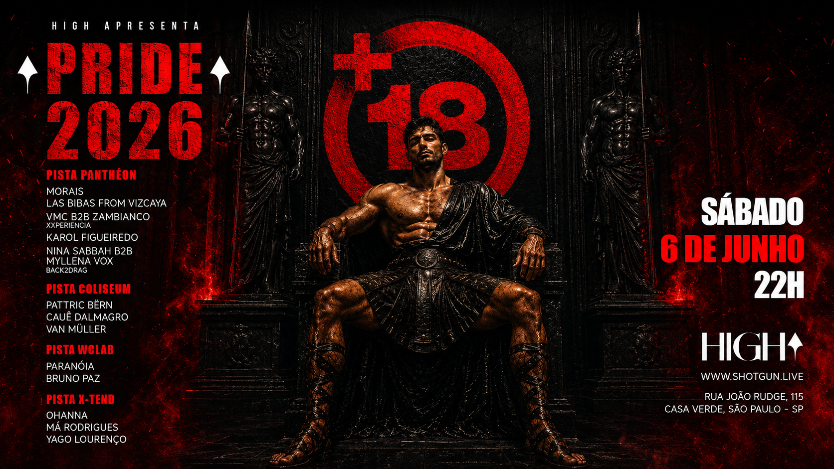 06.06 - Festa +18 - The X Odyssey - Pride 2026