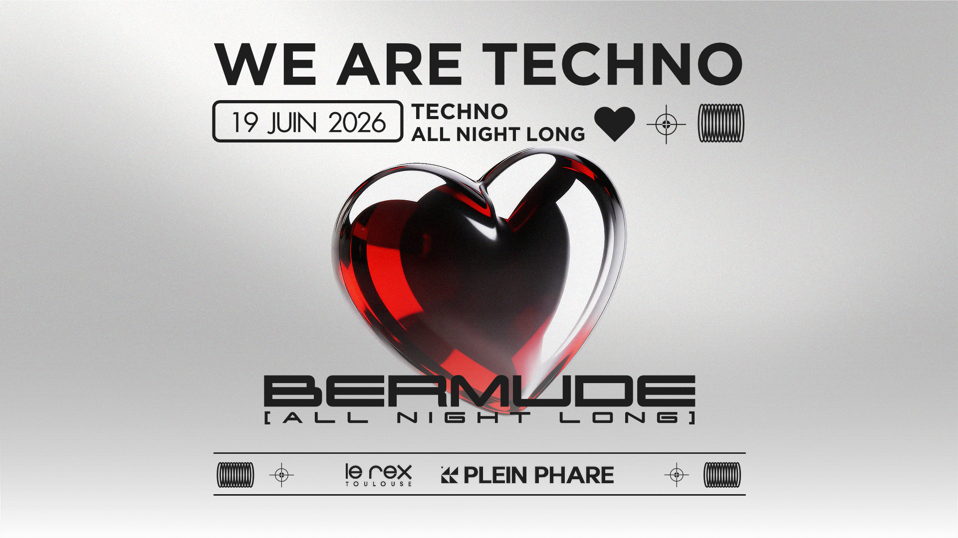 WE ARE TECHNO inv. BERMUDE ALL NIGHT LONG *ENTRÉE GRATUITE