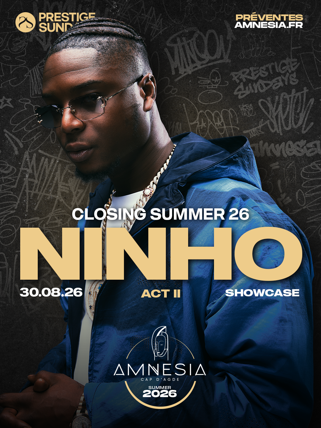 Ninho @ Amnesia (Closing), Agde · Ingressos Shotgun
