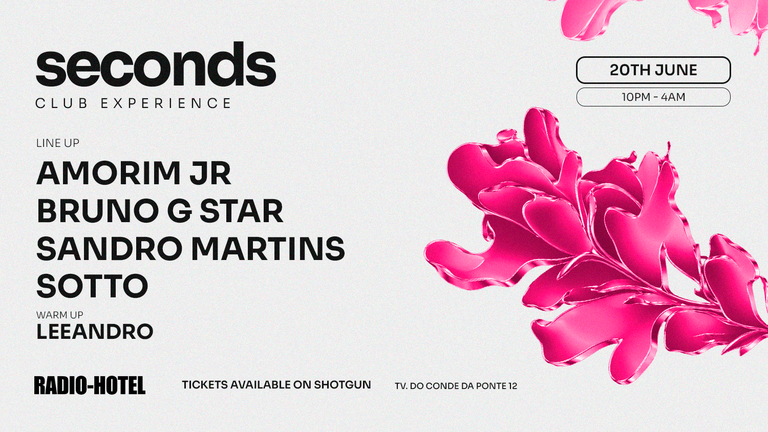Seconds | Club Experience, Lisboa · Tickets de Shotgun