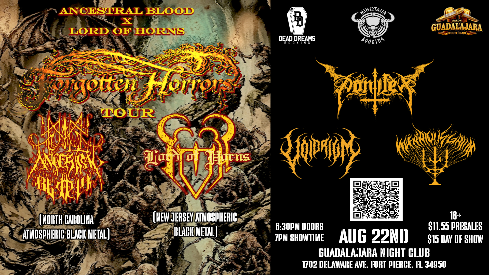 Forgotten Horrors Tour W/Ancestral Blood & Lord Of Horns II, Fort