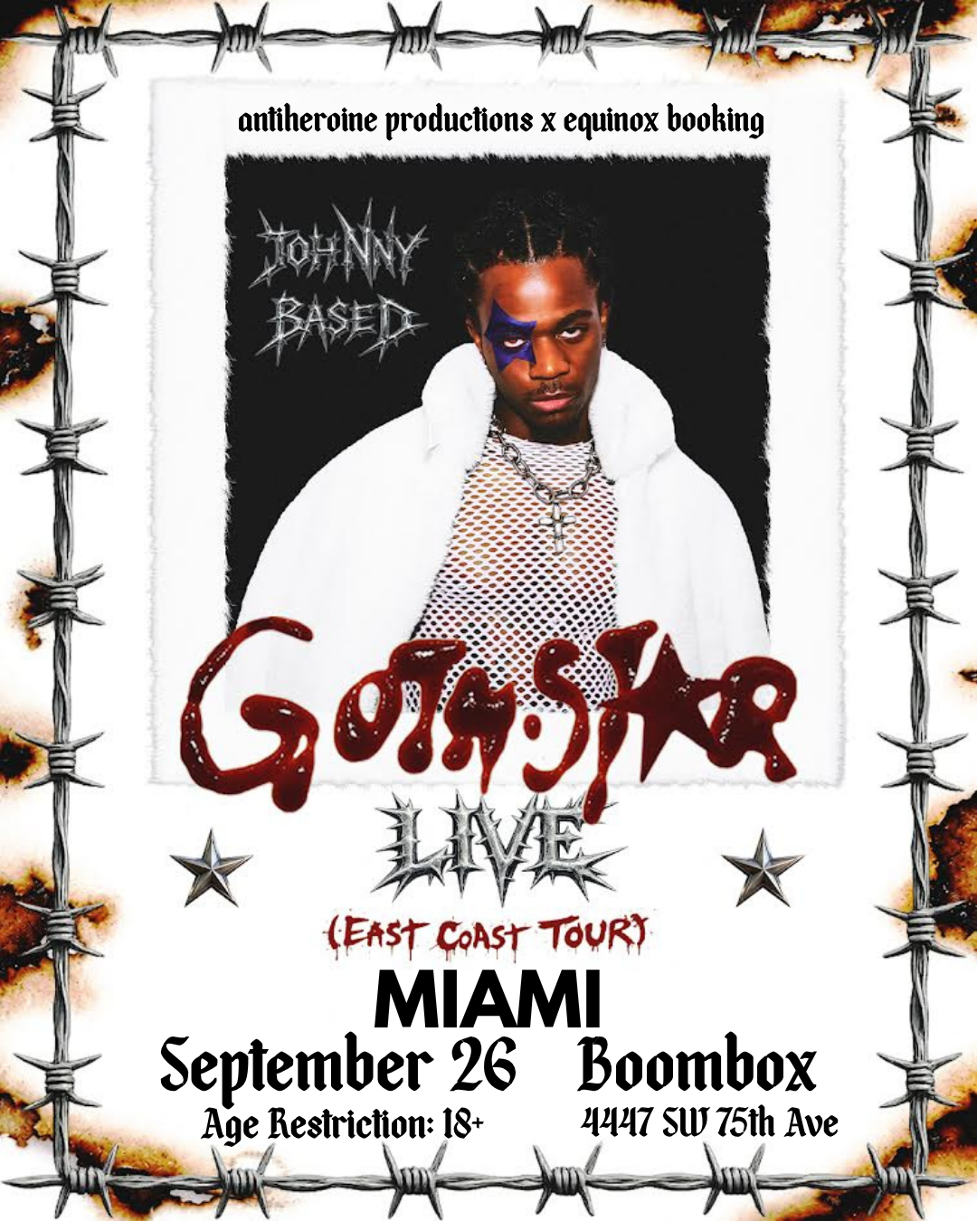 Johnny Based, Kwasi Kao / The Gothstar Tour, Miami · Ingressos Shotgun