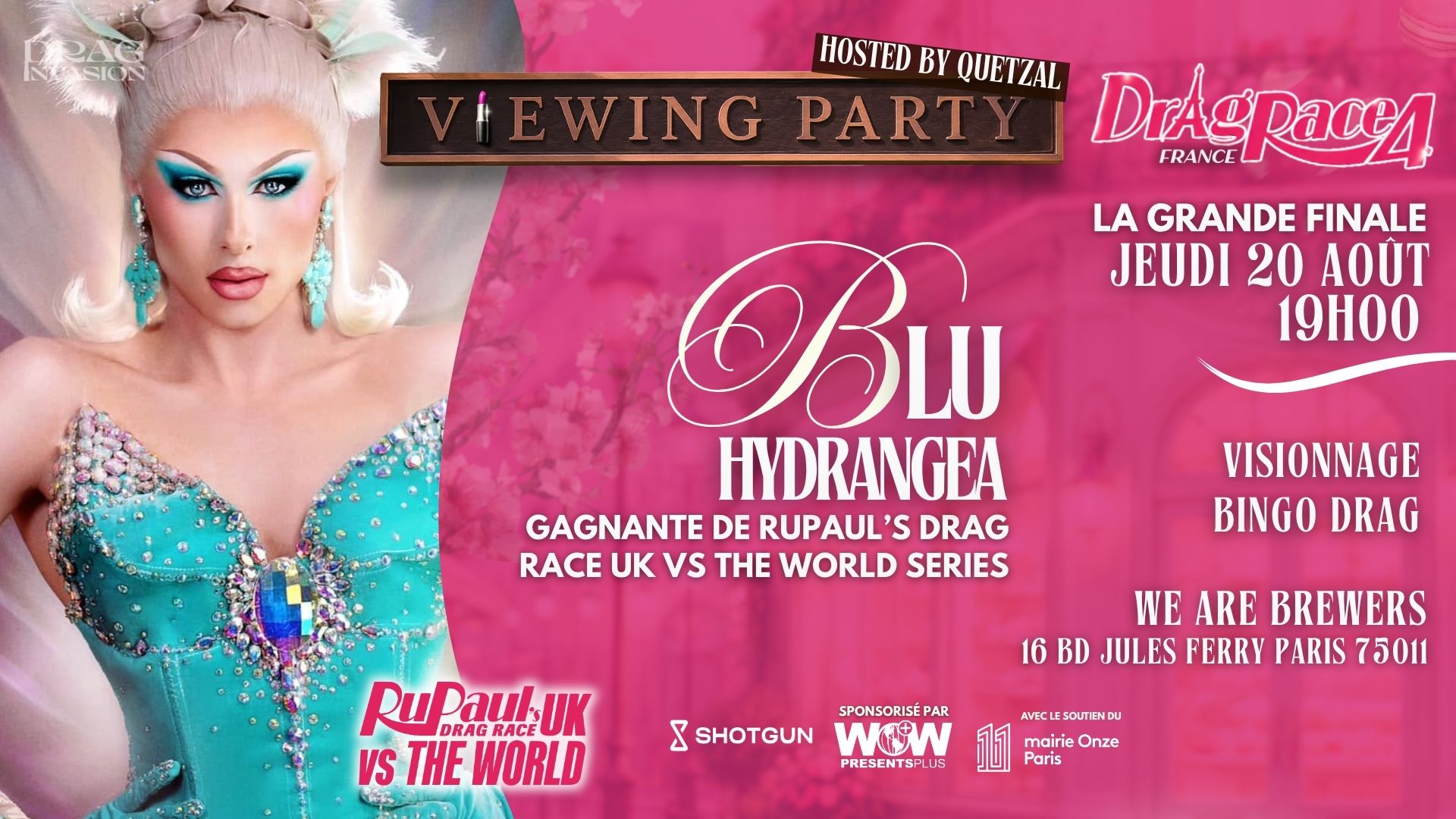 Viewing Drag Race France Grande Finale avec Blu Hydrangea UK