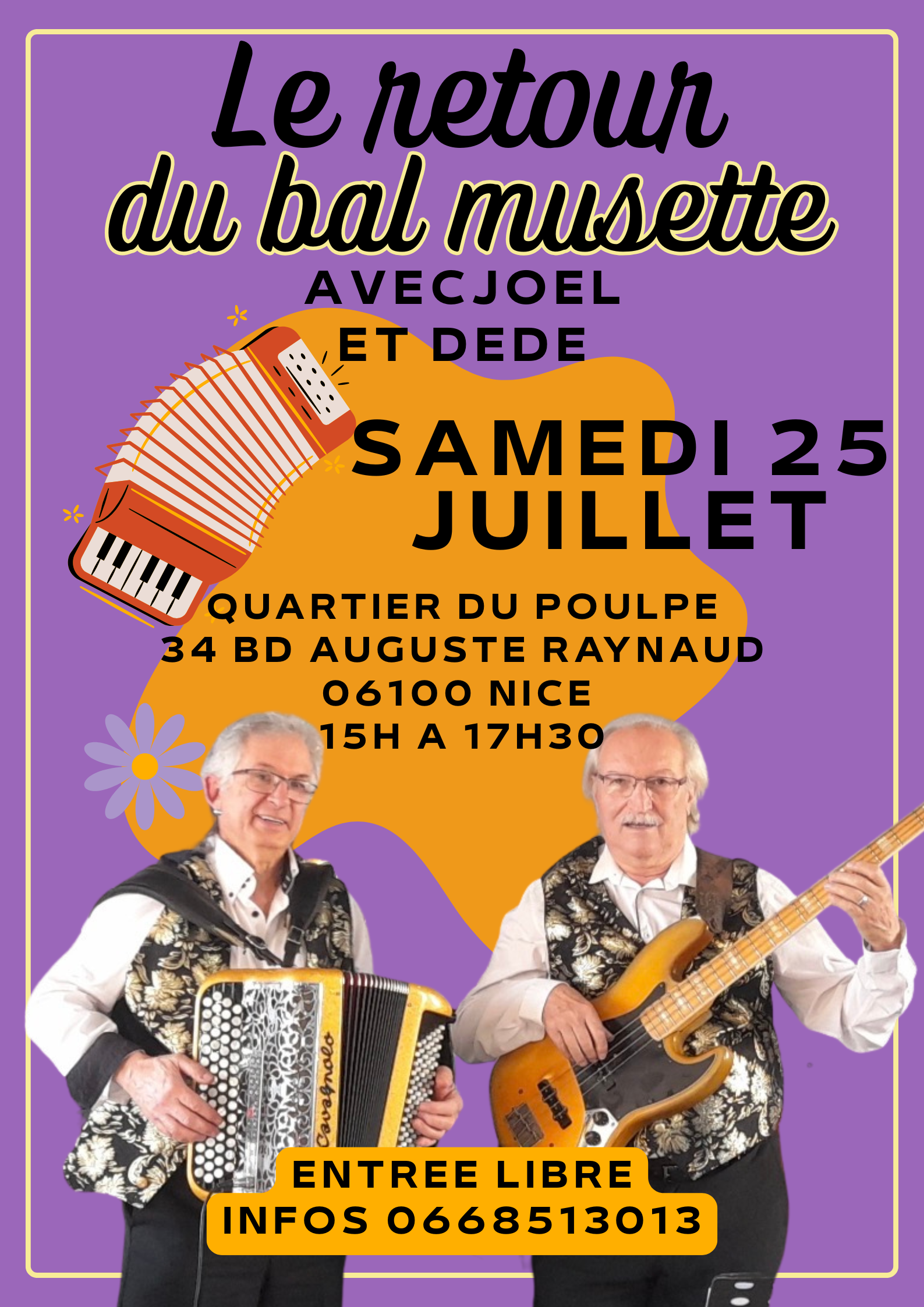 Reuge リュージュ　DANSERS 1750 Gavotte Menuet Le Retour Du Bal Musette Avec Joël Et Dédé, Nice · Ingressos Shotgun