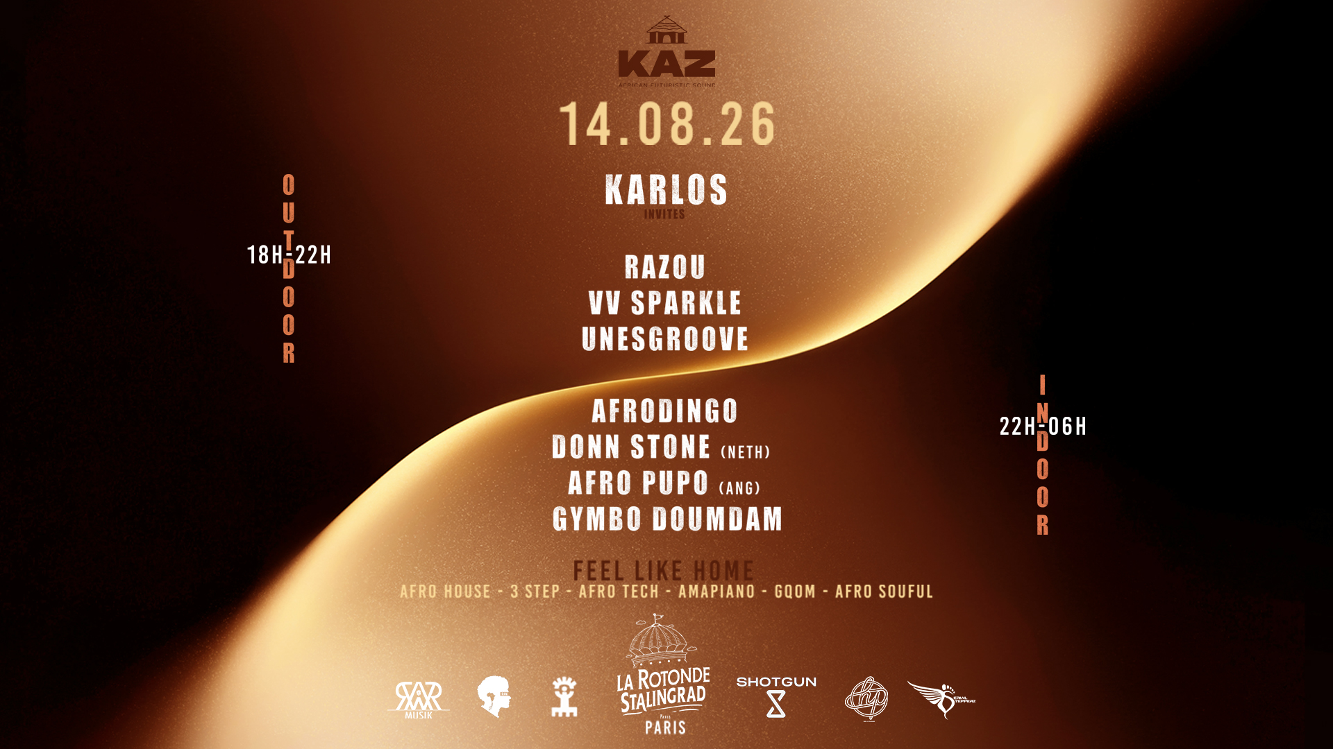 KAZ · AFRICAN FUTRISTIC SOUND : OPEN-AIR & CLUB