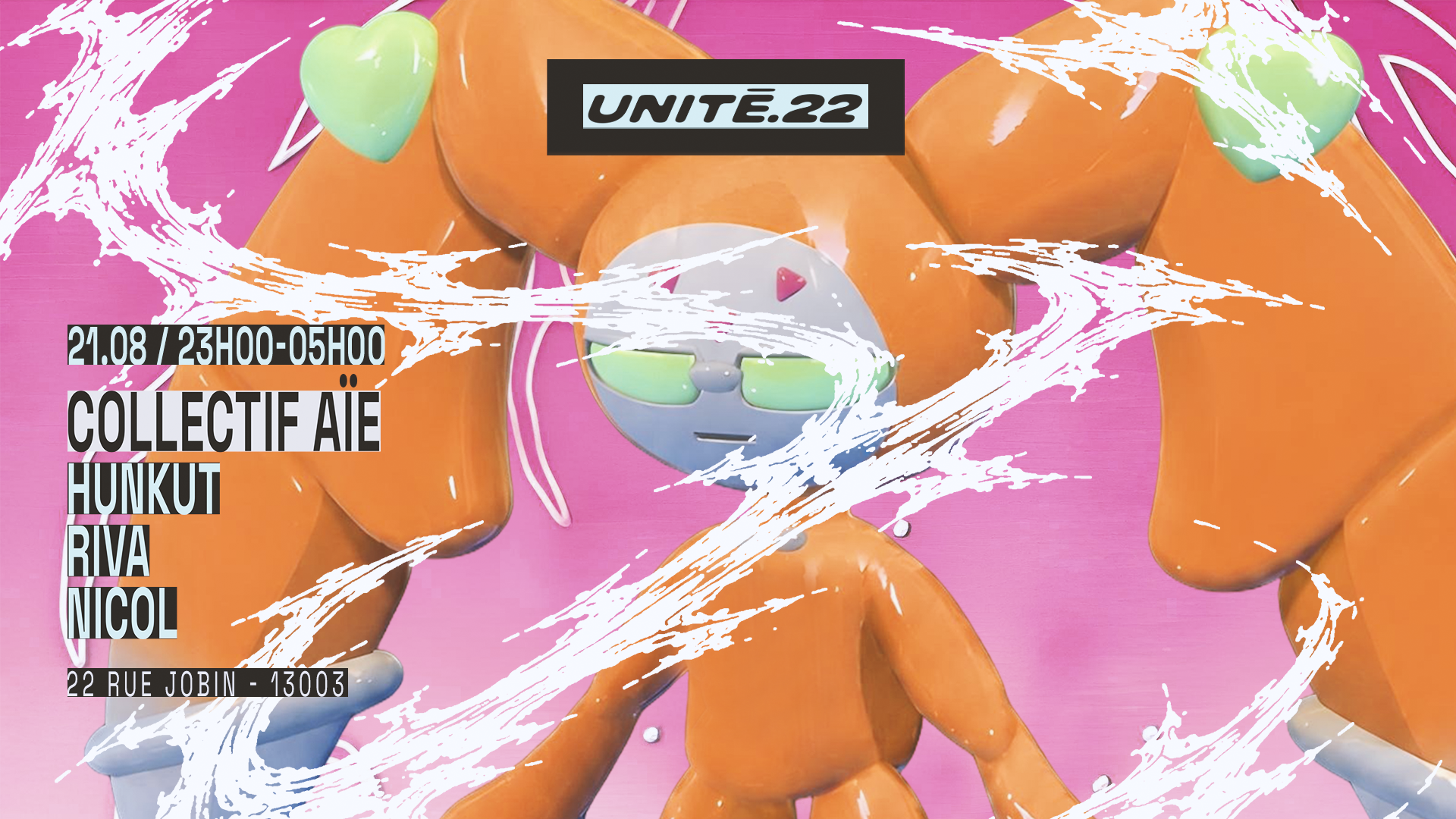 U.22 x COLLECTIF AÏE : RIVA, HUNKUT, NICOL