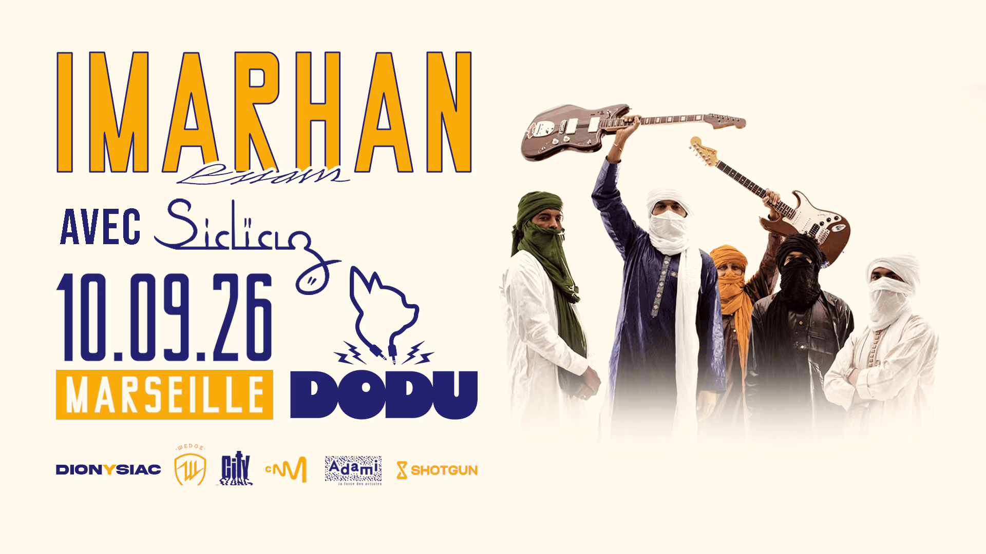 Affiche IMARHAN en concert au Dodu avec SIDIAZ (Marseille, 13)