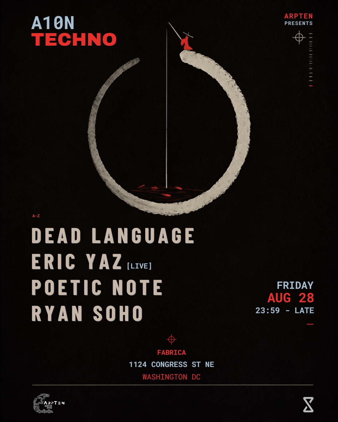 A10n Techno: Dead Language, Eric Yaz [Live], Poetic Note
