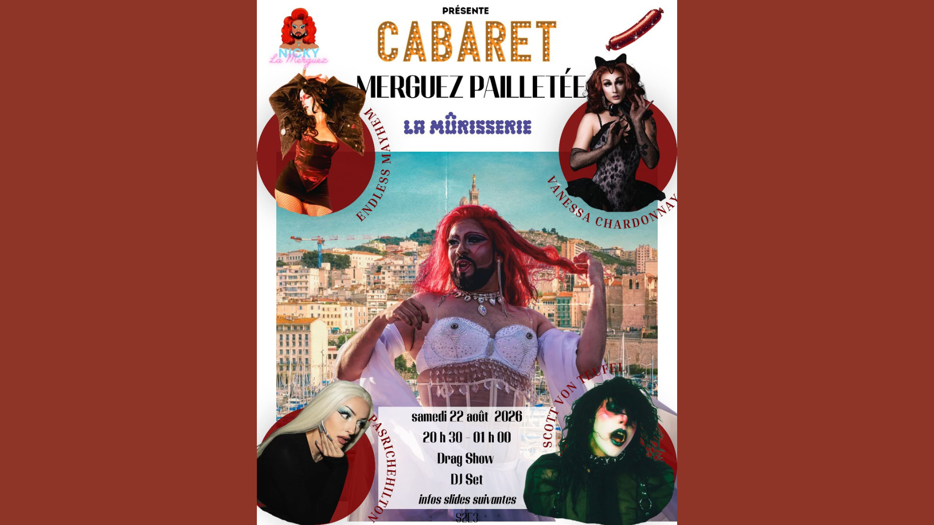CABARET MERGUEZ PAILLETÉE