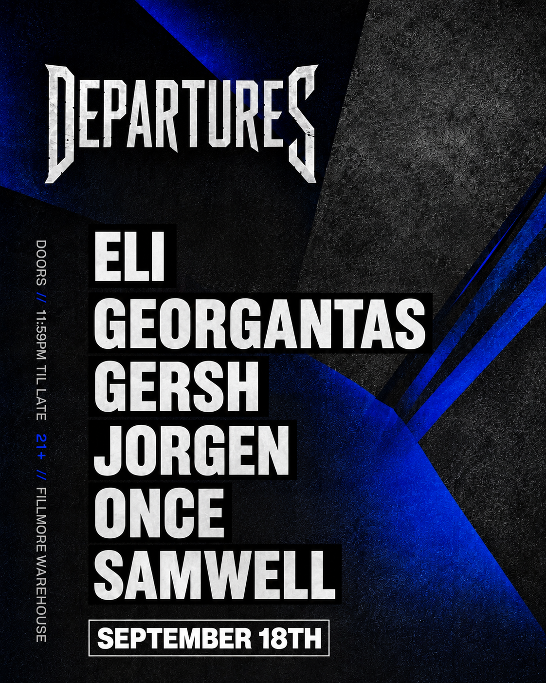 Departures - 09.18.2026, Phoenix · Shotgun Tickets