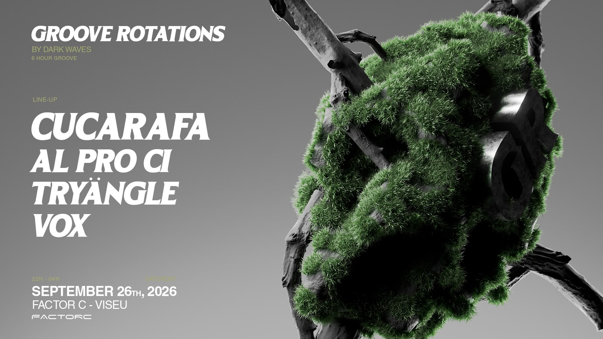 Groove Rotations | Factor C | Viseu, Viseu · Ingressos Shotgun