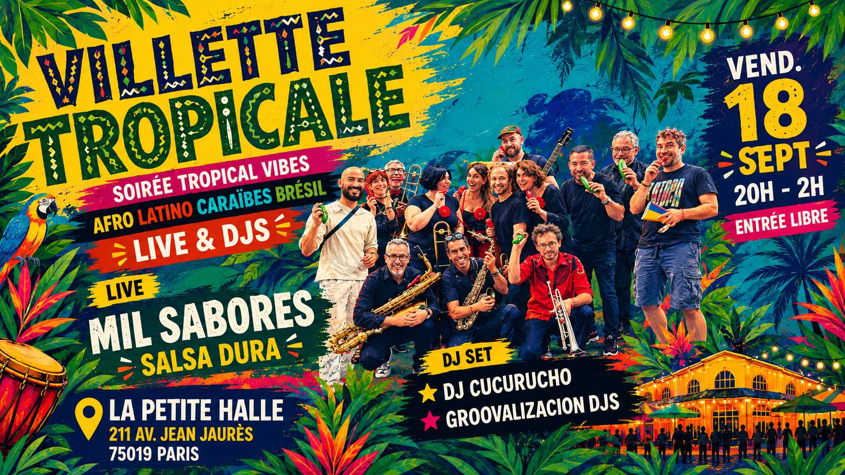 Villette Tropicale – Live & Djs Afro-Latino I 18.9.26