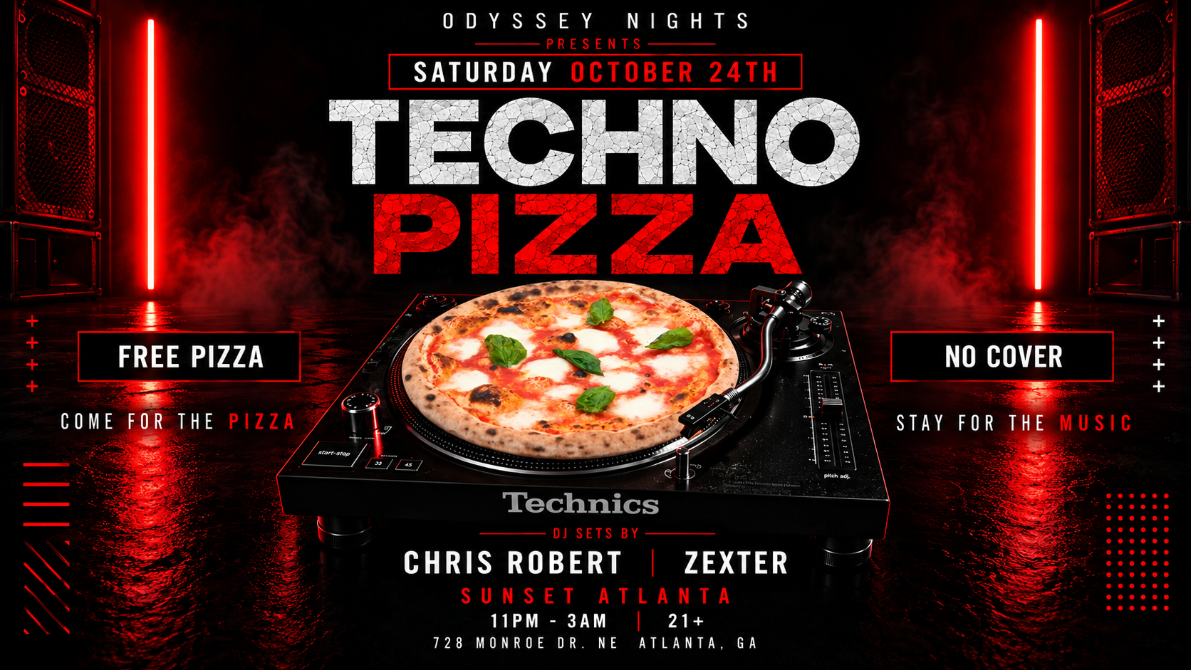 Techno Pizza | Oct 24th, Atlanta · Shotgun Tickets
