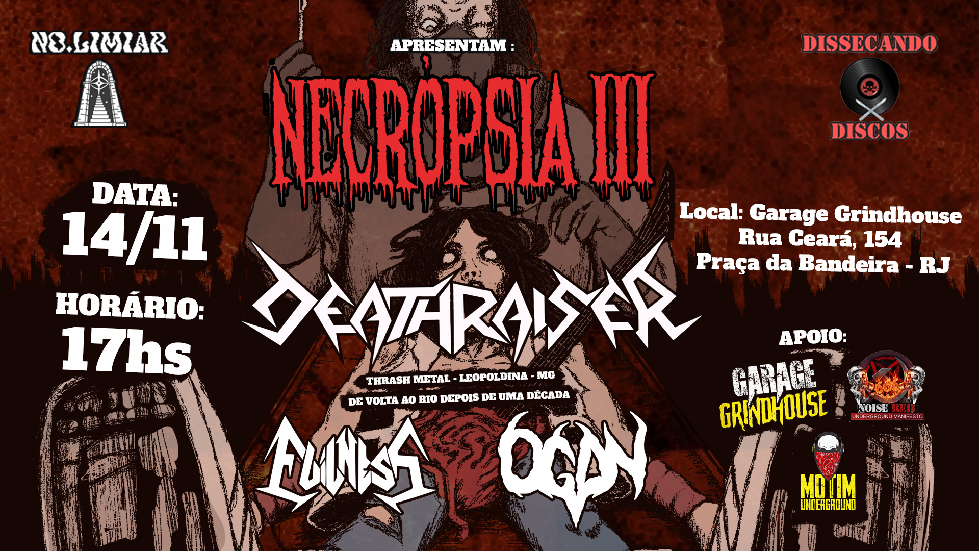 その他 threeA dead circle of dark natured labs Necropsia III Com Deathraiser, Evilness E Ogan, Praça Da Bandeira