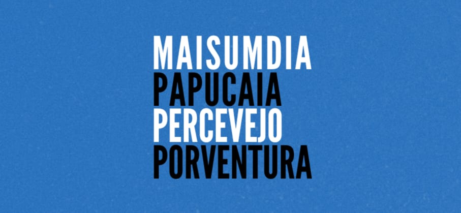 MAIS UM DIA, PAPUCAIA, PERCEVEJO E PORVENTURA