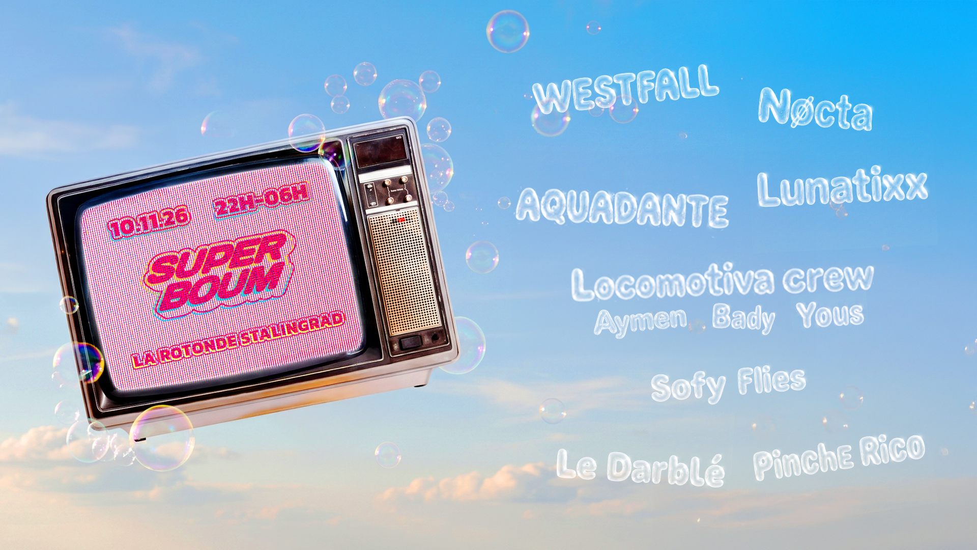 Super Boum : Westfall · Nocta · Aquadante & friends