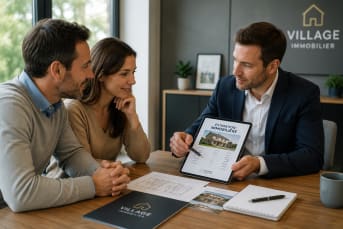 Estimation immobilière réalisée par un agent immobilier auprès de propriétaires