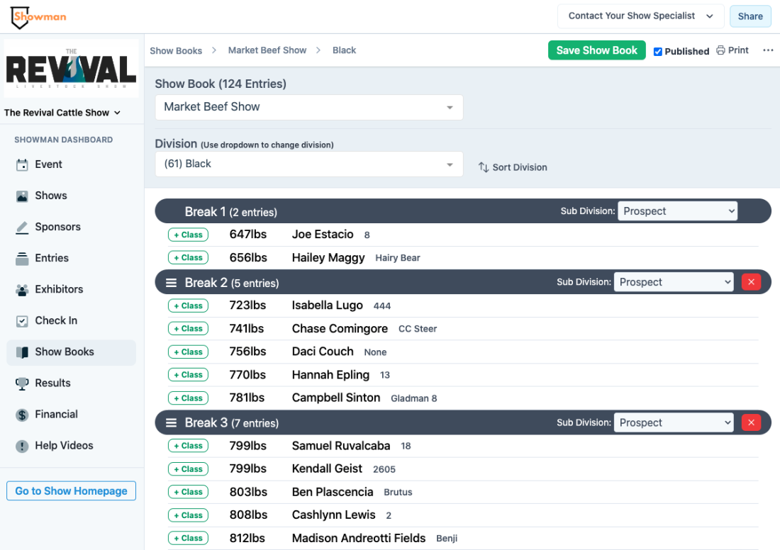 Showman | Livestock Show Management Software