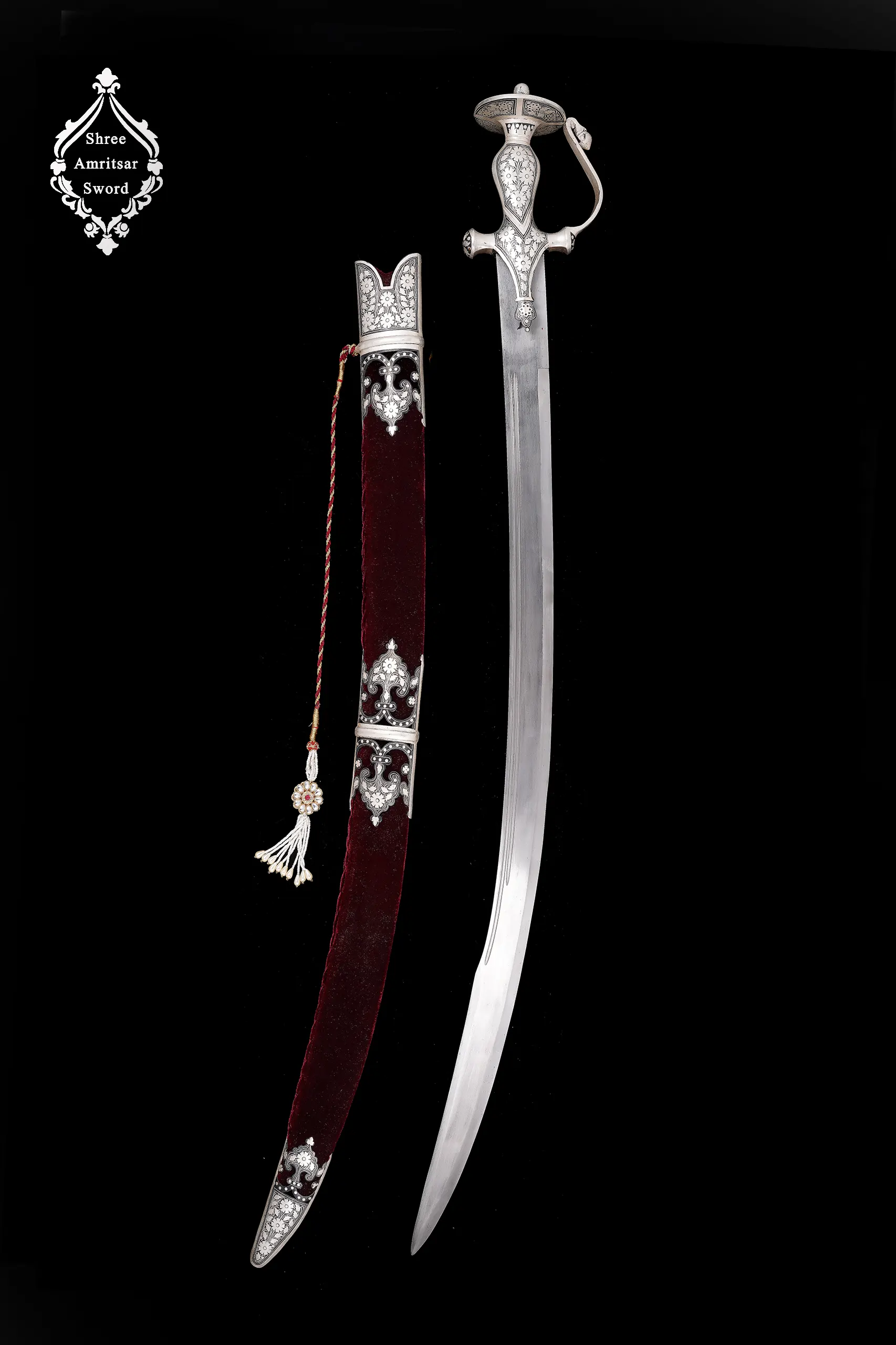 Silver Rajput Sword thumbnail 2