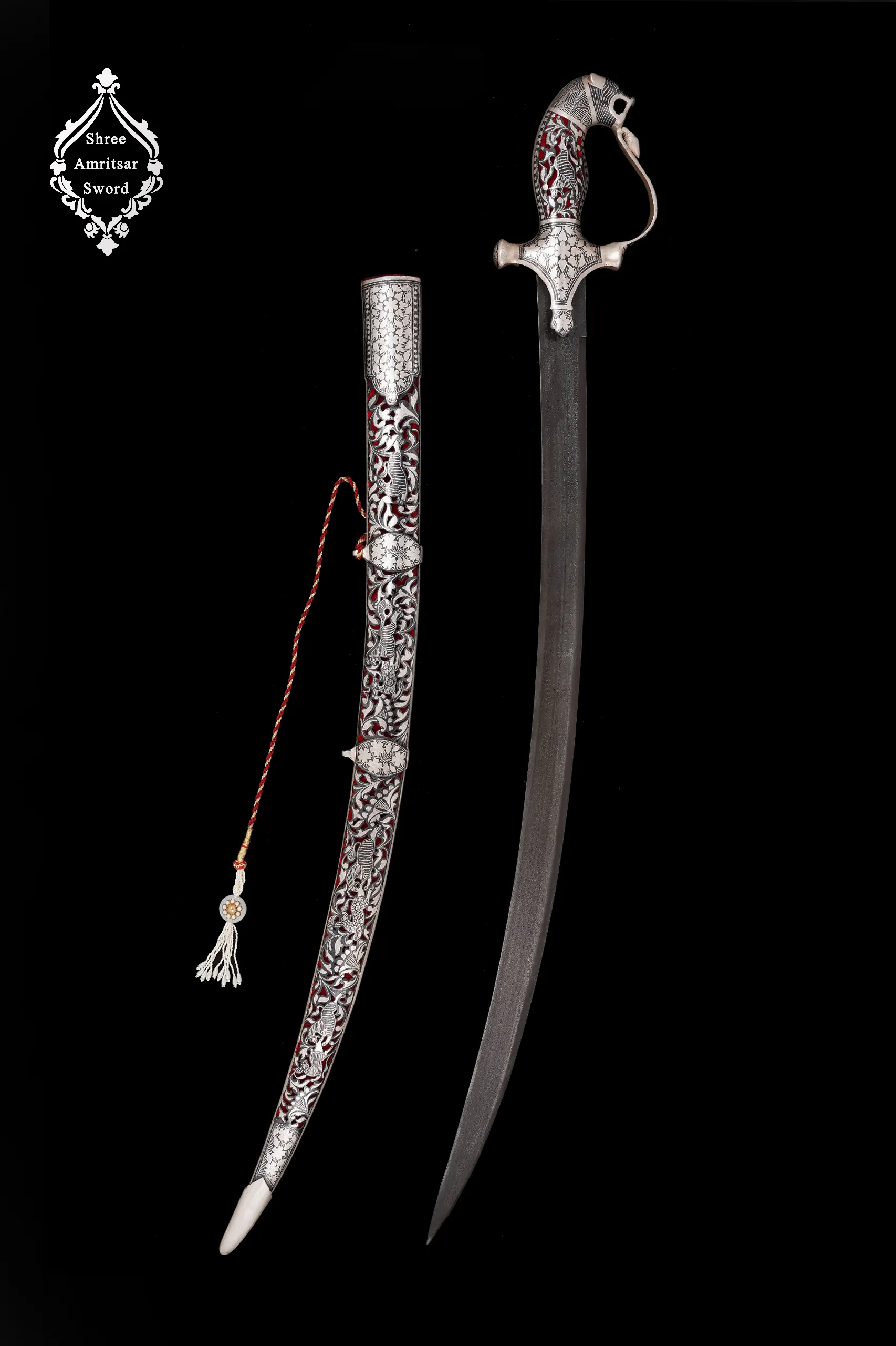 Tiger Hilt Silver Sword thumbnail 2