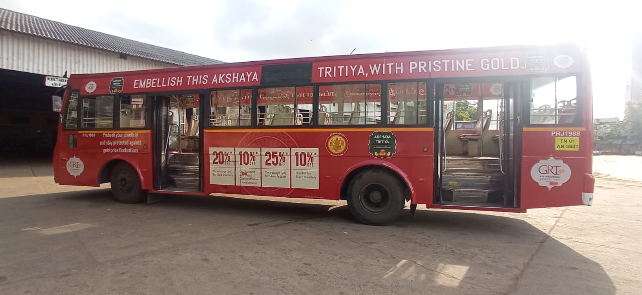 GRT Jewellers Full Bus Branding Campaign