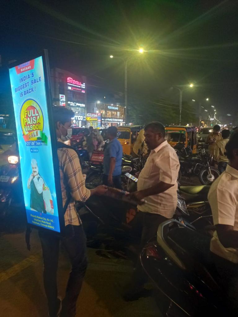 Adwalker promotion for Reliance Smart Bazaar, Velachery