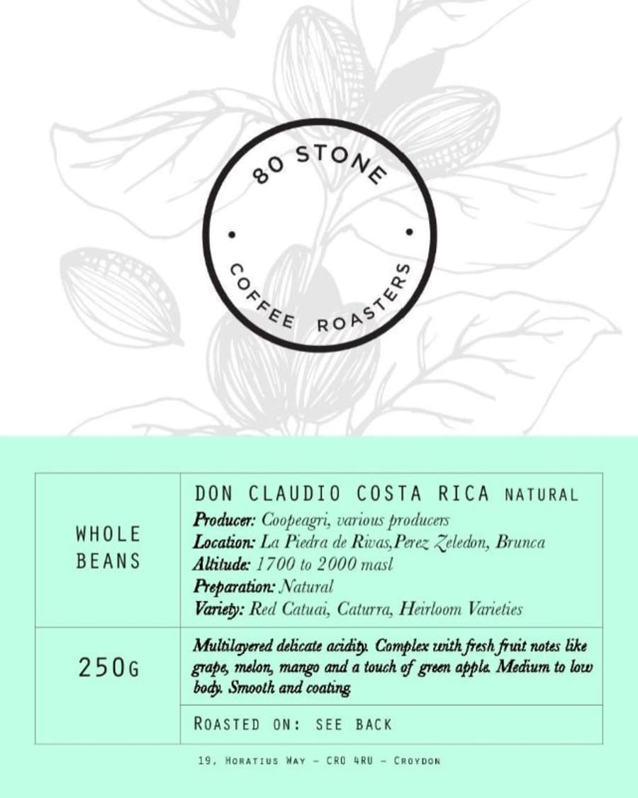 Don Claudio Costa Rica Natural | 80 Stone Coffee Roasters