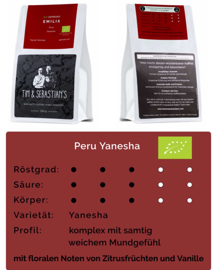 Emilia Bio Espresso | Tim & Sebastian's