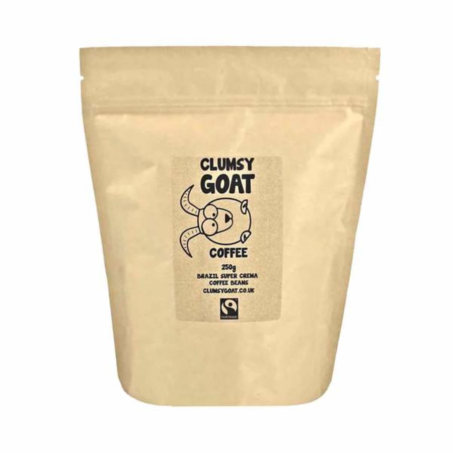 Fairtrade Brazilian Super Crema Coffee Beans | Clumsy Goat Coffee
