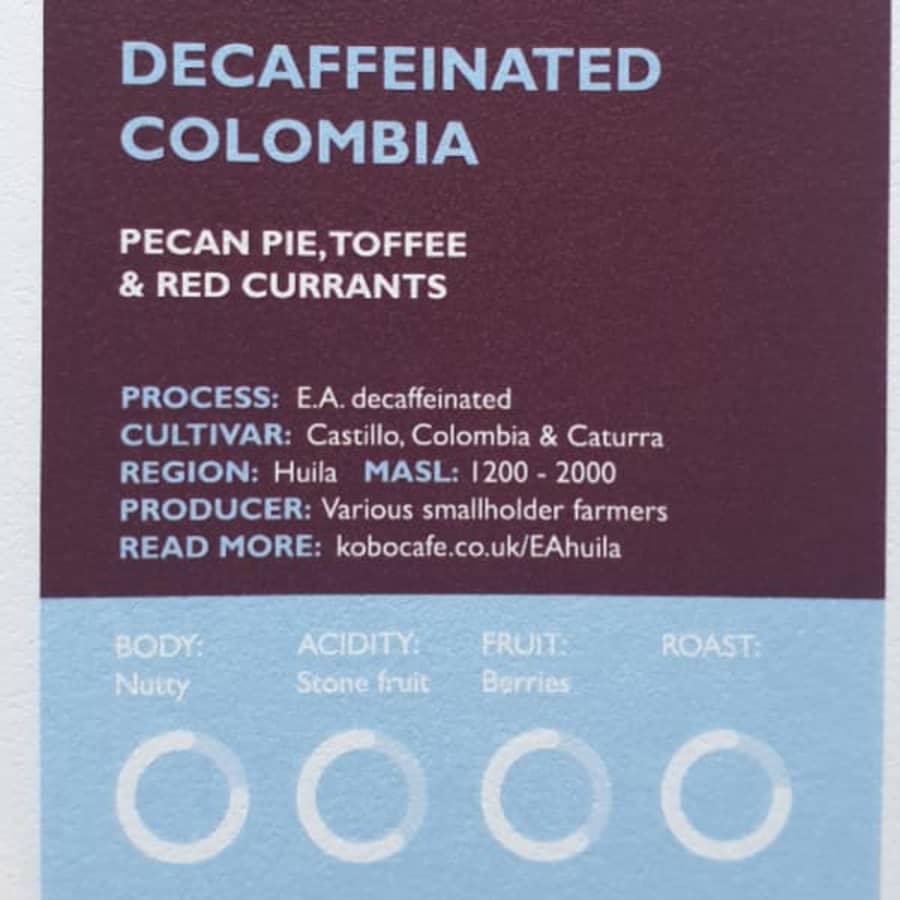 Colombia Decaffeinated Huila | KOBO